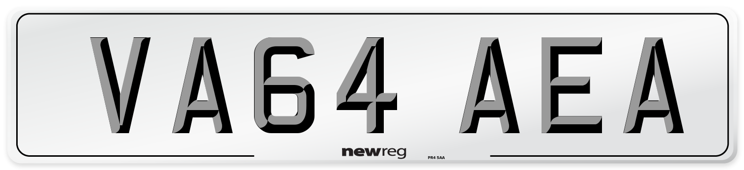 VA64 AEA Number Plate from New Reg
